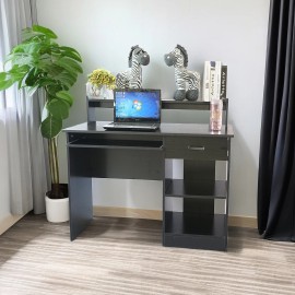 Jutoop Standard Black Office Computer Desk - Classic Design For Laptop Desk