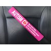 Autism Medical Alert Seat Belt Cover (Bright Pink)