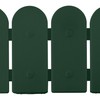 Evelyne Garden Border Edging: Wooden Fence Design - 8pcs Green