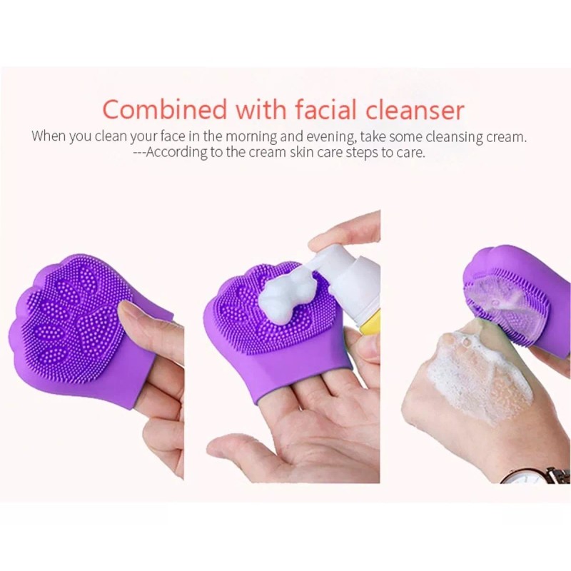 Universo en Linea Cepillo Exfoliante Facial Silicona Puntos Suave Conejo