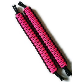 Happy Jeepinit Paracord Headrest Grab Handles for Wranglers and Other Vehicles, Set of 2 (HOT Pink)