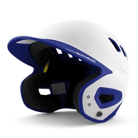 Boombah DEFCON Batting Helmet White/Royal Blue - Size Junior 6 1/4" - 7"