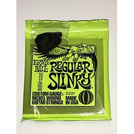 Ernie Ball Regular Slinky Electric Guitar Strings - includes 6 free plectrums