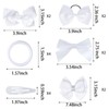 phnydreg Girl White Hair Bow Accessories 18 Pieces Uniform Hair