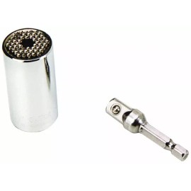 Gator Grip 3/8" Drive, 1/4" Socket, Self Adusting Socket 6 Points, 2" OAL