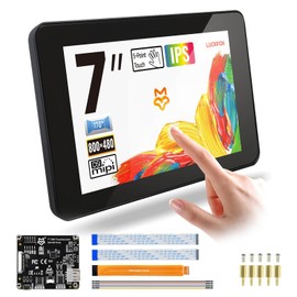 LUCKFOX DSI Capacitive 7 Inch Touch Screen with Case Support 3D Printing for Raspberry Pi Screen 800 x 480 Pixels 170° Wide Viewing Angle for Raspberry Pi Display IPS Screen for Core3566, VisionFive2