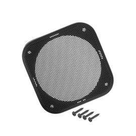 INFINAUTO Universal 4" Car Speaker Grills Cover Mesh Square 4 Inch Audio Speaker Subwoofer Guard Protector Case with Mounting Screws ABS Black - Pack of 1 Durable Material Stylish Design