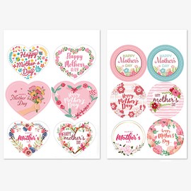 120 PCS Happy Mothers Day Stickers, Floral Mothers Day Sticker Mother's Day Labels Stickers Mum Stickers, Mothers Day Stickers for Boxes Cards Envelopes Scrapbook Gift Wrap Tags