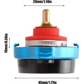 Tapón de Radiador, Tapa de Radiador de Alta Presión, Tapa de Radiador de Aleación de Aluminio con Indicador de Temperatura, Ajuste de Presión, a Prueba de Fugas, Universal(Cabeza Pequeña 1.1)