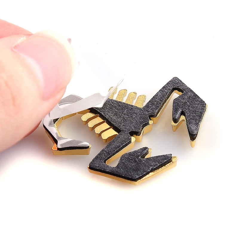 2 Pieces Scorpion Emblem 3D Metal Badge Car Side Back