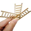 HONBAY 20PCS Wooden Mini Ladders Fairy Garden Accessories for Dollhouse