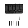 Create idea 4 String Bass Guitar Bridge Professional Metal Four-String Bass Bridge for 4-String Jazz Bass Electric Bass Guitar Precision Bass (Black)