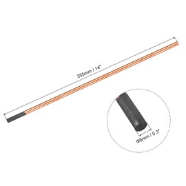 PATIKIL Copper Coated Gouging Carbon Electrode Rods, 8mm/0.3 Inch Dia, 355mm/14-inch Length for Welding, Pack of 50