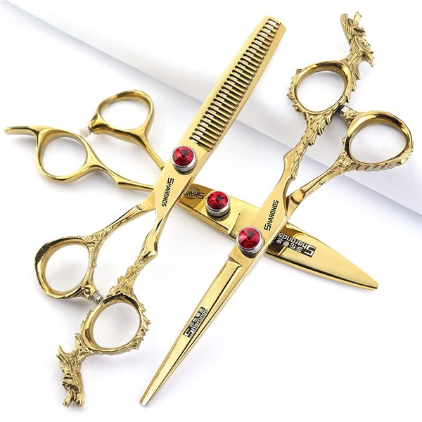 Hairdressing Scissors Hairdressing Scissors Super Sharp Hairdressing Scissors 6 / 7 / 8 / 9 Inch Scissors for Cutting Hair, Stable Hand Feel (6 Inches, Pack of 3)
