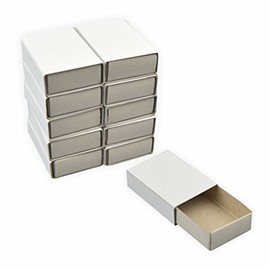 Creleo 792389 - Scatole di legno per fiammiferi, 100 pz, colore: Bianco 5 x 3,5 x 1,5 cm