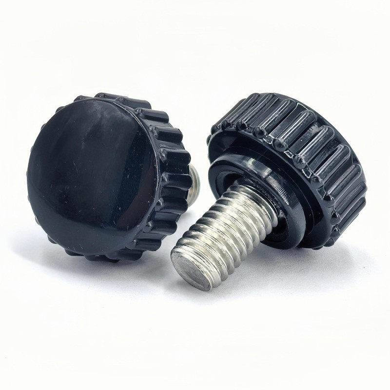 M8x10mm 304 Stainless Steel Threaded Knurled Thumbscrew Screw on Knobs