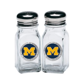 Heritage Pewter Michigan Salt and Pepper Shaker Set of 2 Bottles | Expertly Crafted Pewter Glass