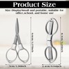 2 Pcs Silver Folding Scissors Stainless Steel Mini Scissors 8.3X
