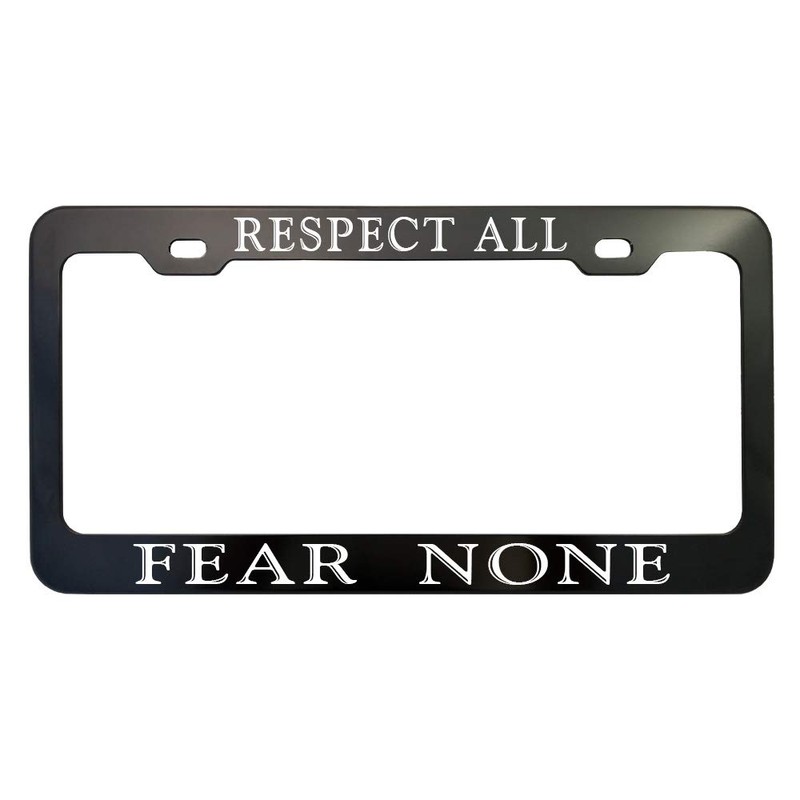 GoPlates License Frames Customized Plate Frame Laser Engraved (Cool Black)
