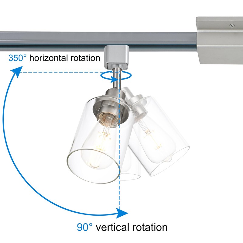 MELUCEE Pack of 4 H Track Lighting Fixtures for Accent