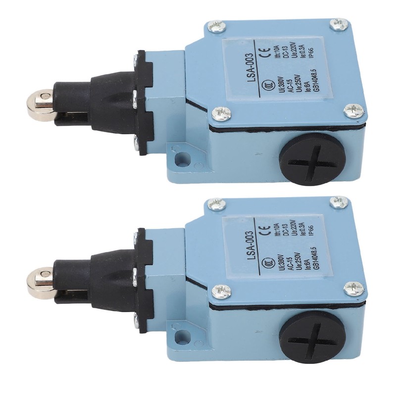 2Pcs Momentary Limit Switch Roller Plunger Micro Limit Travel Switch