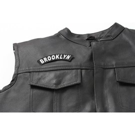 Brooklyn Small Rocker Patch - 4x1.25 inch. Embroidered Iron on Patch
