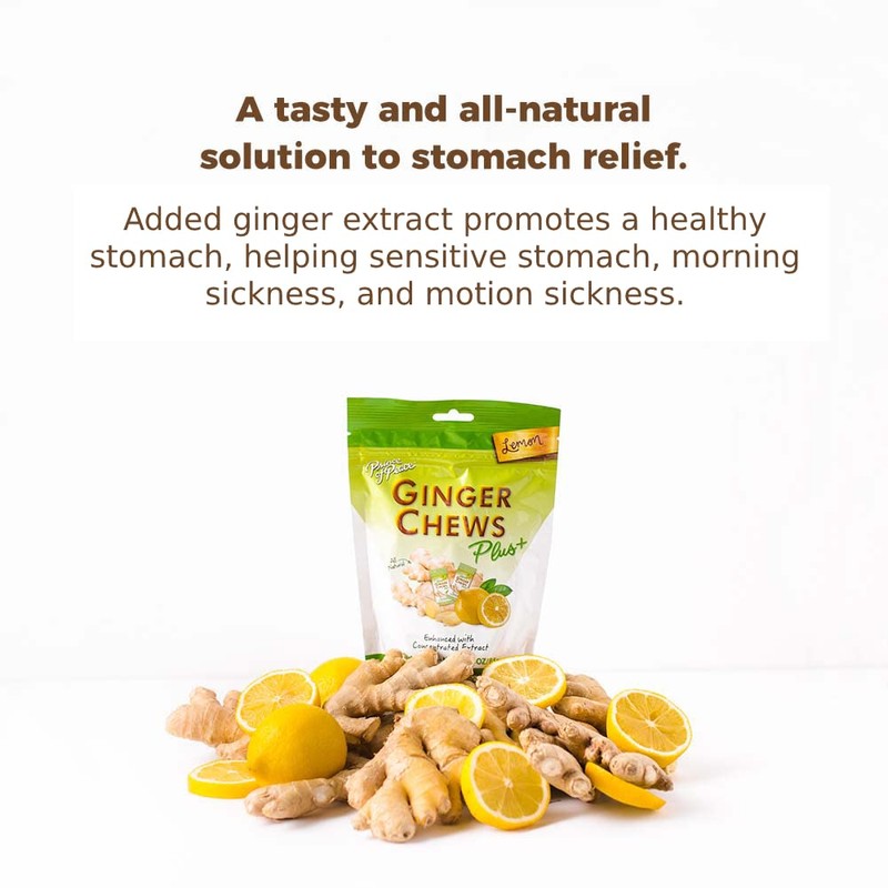 Prince of Peace Ginger Chew Plus+ with Lemon, 3 oz.
