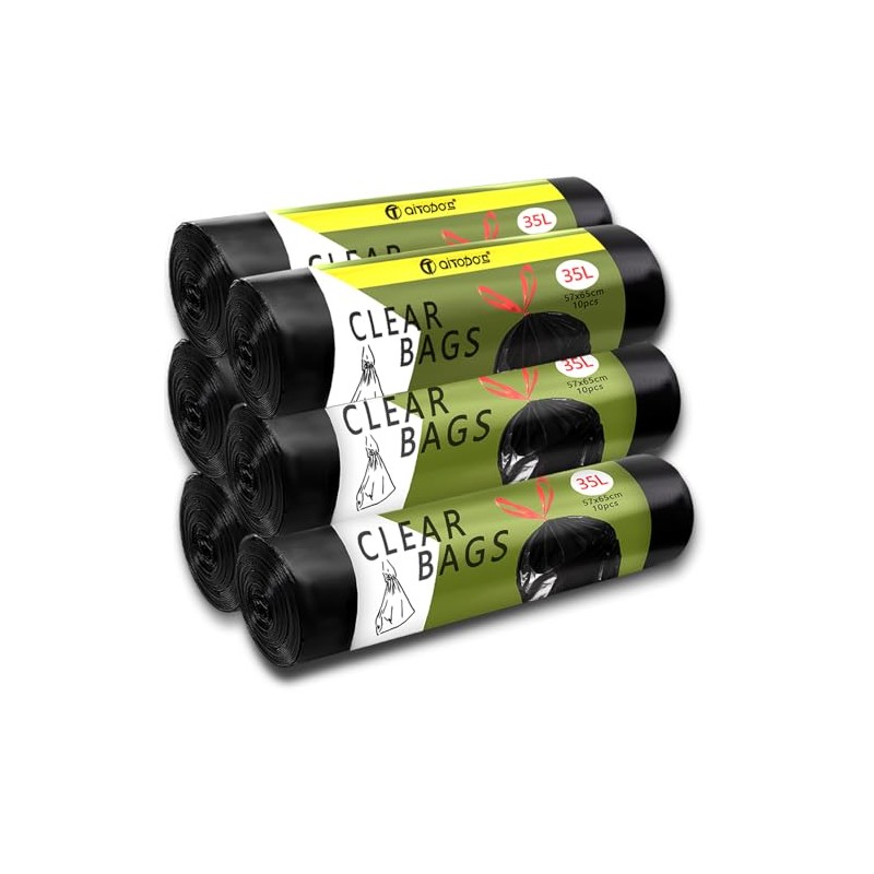 Aitodos Pack of 60 Bin Liners, 35 L, L x