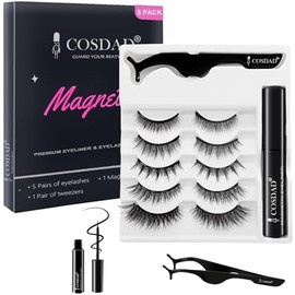 Magnetic Eyeliner & Eyelash Set – Easy-to-Apply Reusable Magnetic Lashes with Precision Applicator