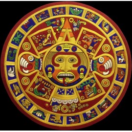 Fashion Jewelry AZTEC CALENDAR MAYAN MEXICO pendant 925 Sterling Silver 22" necklace women men