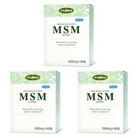 MSM Powder (Methyl Sulfonyl Methane) 1,500 mg x 60 packets x 3 boxes