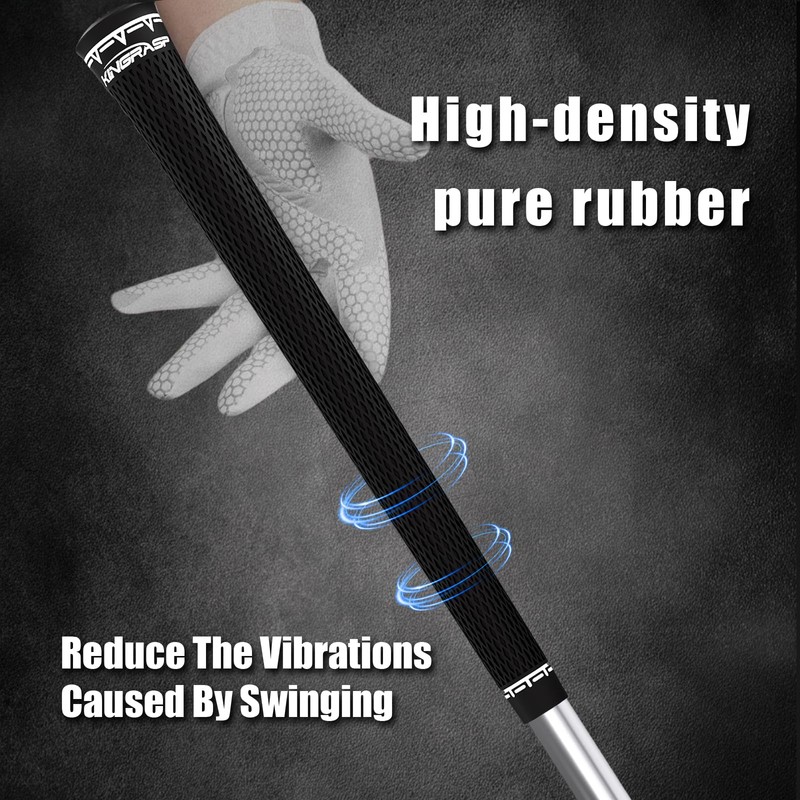 KINGRASP Golf Grips,13 Pack Rubber Grips,High Traction & Feedback,Complete Repair