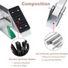 Aluminum Anti-Skid Shoe Kit for Extension Ladders,Rubber Padded Feet,Extension Ladder