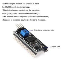 Aihasd I2C IIC Serial Interface Adapter Plate for LCD Display 1602 and 2004 Pack of 5