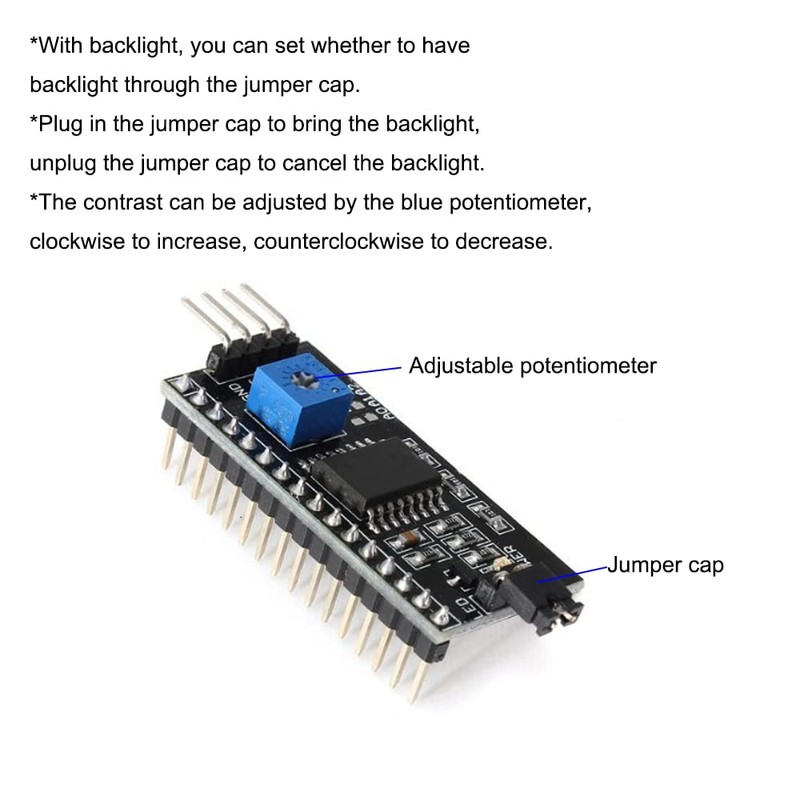 Aihasd I2C IIC Serial Interface Adapter Plate for LCD Display