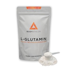 L-Glutamin in Pulverform 500g- L-Glutamin-Aminosäure mit reinem Geschmack- 100 Portionen veganes und glutenfreies L-Glutamin - Muskelregeneration– Bodyathlon