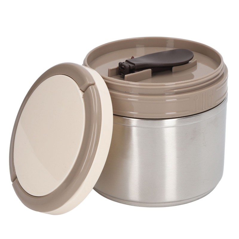 304 Stainless Steel Porridge Box Portable Round Insulated Lunch Container