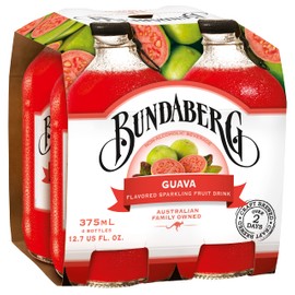 Bundaberg Sparkling Fruit Drink, Guava, 12.7 fl oz, 4 Count
