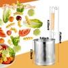 2 Pack Pasta Strainer with Handle Pasta Basket Spider Mesh