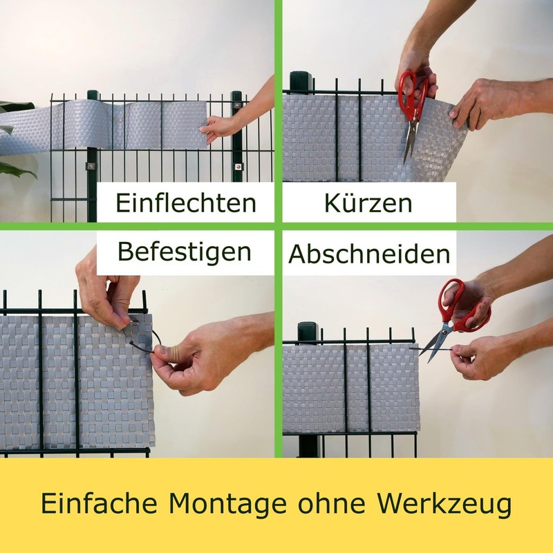 WorkingHouse Poly-rattan Visual Protection Strips, Visual Protection for Double Bar