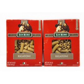 2 Boxes of Pasta Imported From Italy San Remo The Pasta People Since 1946 (16oz, Rigatoni)