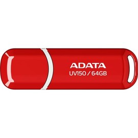 ADATA 64 GB Memoria Flash USB 3.0 con Tapa Color Rojo con Gris (Modelo UV150)