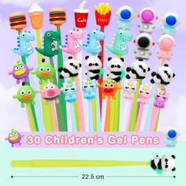 ESSALOO Pack of 30 Shake Children's Birthday Party Bag Set, Funny Gel Pens with Cartoon Pattern for School, Party Favours Children's Birthday Party & Give Aways, Party Bags Children's Birthday Party 5