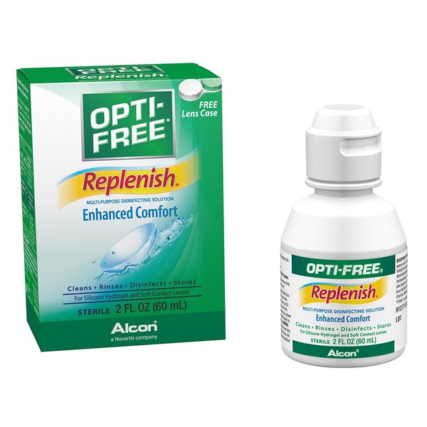 OPTI-FREE Replenish Multi-Purpose Disinfecting Contact Lens Solution, 2 oz (Pack of 6)
