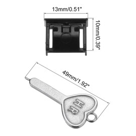 sourcing map 10pcs Port Blocker Locking USB Port/Dust PC Blocker with Coded Key,Black