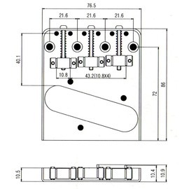Telecaster Electric guitar bridge in chrome, ashtray type tele