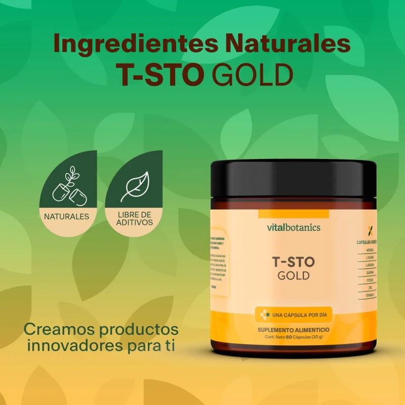 Testo Gold Con 60 Capsulas. Suplemento Alimenticio- Multivit No