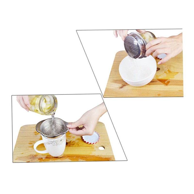 SHOWERORO Stainless Steel Strainer Sieve Can Colander Food Draining Tool