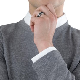 s.Oliver Men's Stainless Steel IP Ring, Stainless Steel, No Gemstone