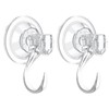 2 pack Suction Cup Wreath Hanger ，Large Clear Vacuum Heavy-Duty